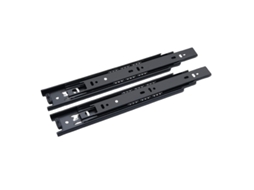 Corrediças Para Gaveta Pretas De 150 Mm (6 Polegadas) - 45 Mm De Largura, Com Rolamento De Esferas Em Três Seções