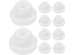 Ultechnovo 10 Peças Tampões De Silicone Brancos Para Orifícios Redondos, Tampas De Vedação Para Garrafas E Tubos