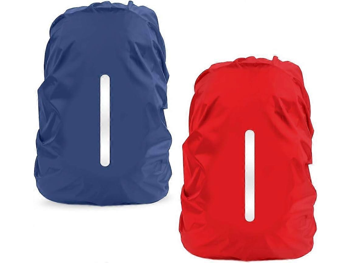 Conjunto de 2 capas de chuva BRILVIBERA impermeáveis para mochila, com proteção refletora, tamanho M, cores azul (26l, 40l)