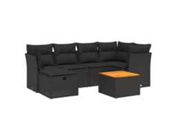 Garden Sofa Set, Garden Sofa Sets Vidaxl Preto Rattan / Vime (n/a)