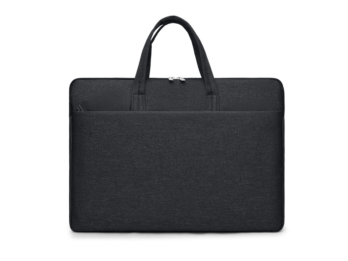 Bolsa Para Computador Portátil 16.1 Polegadas Impermeável Com Interior Macio E Bolso Auxiliar Preto Elysve