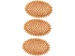 Fomiyes Conjunto De 3-pentes Bambu Massageadores Para Couro Cabeludo, Escova Desembaraçadora Antiestática Para Cabelos