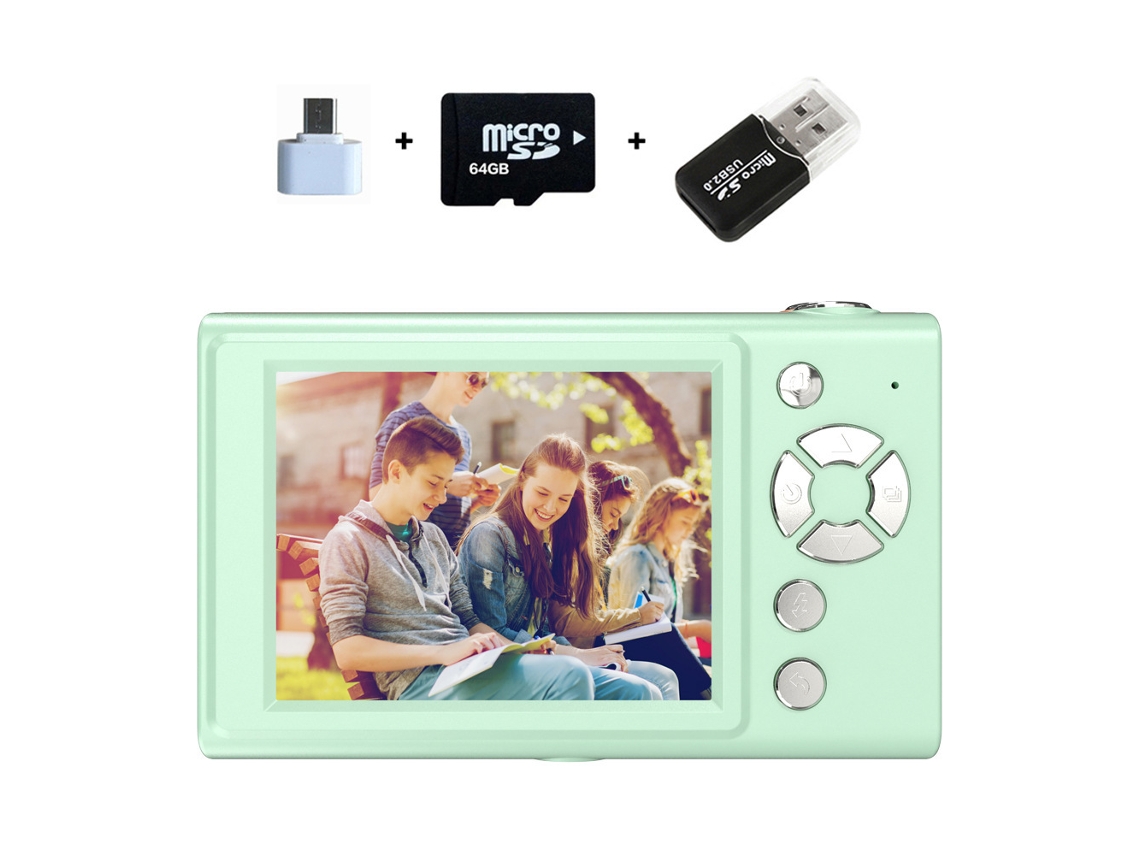 Câmara Digital Tela Hd De 2,8 Polegadas, Zoom De 16x (cartão Verde De 64 Gb) Cuich
