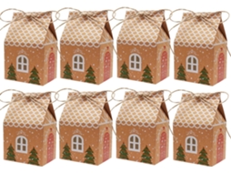 Caixas de Presente de Natal, Caixa de Presente de Natal, Caixa de Presente Pequena para Embalar Doces, Sobremesas e Alimentos (7 x 5 x 10,5 cm)