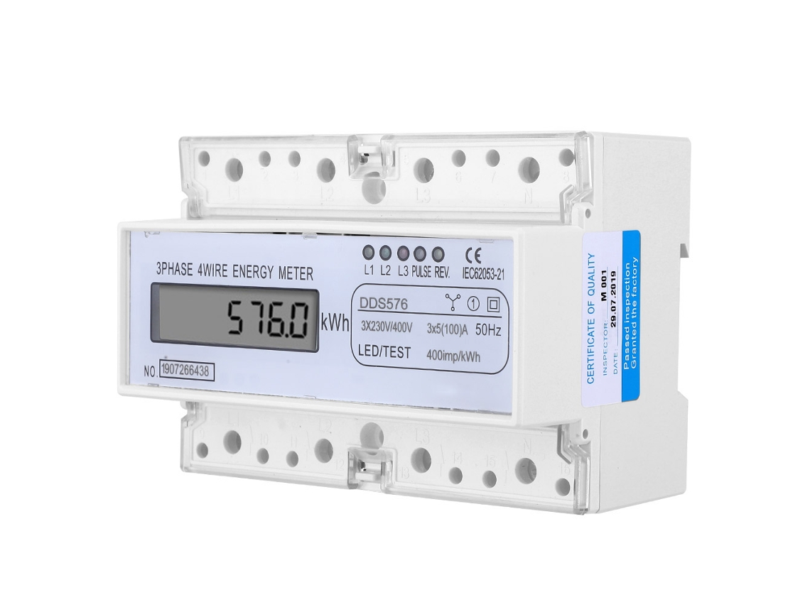 Laxiscreed Medidor De Energia Trifásico 7p 380v Com Tela Lcd Para Monitorização Elétrica
