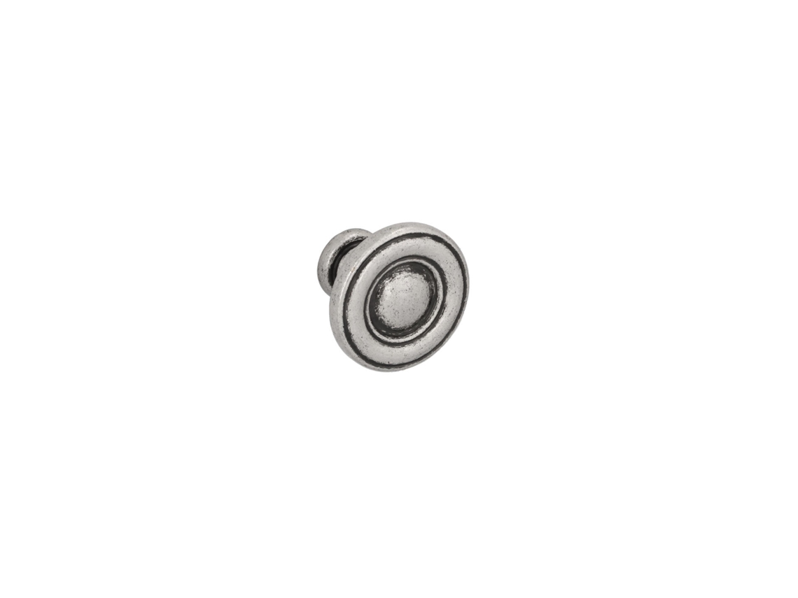 Puxador para Móveis Zamac Diâmetro 31mm Prata Antiga Brilhante Conjunto de 6 HARDWAREXCHANGE