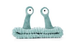 Faixa de cabelo de fleece coral com design de palma e caracol, elástica para maquiagem e spa | S/MARCA