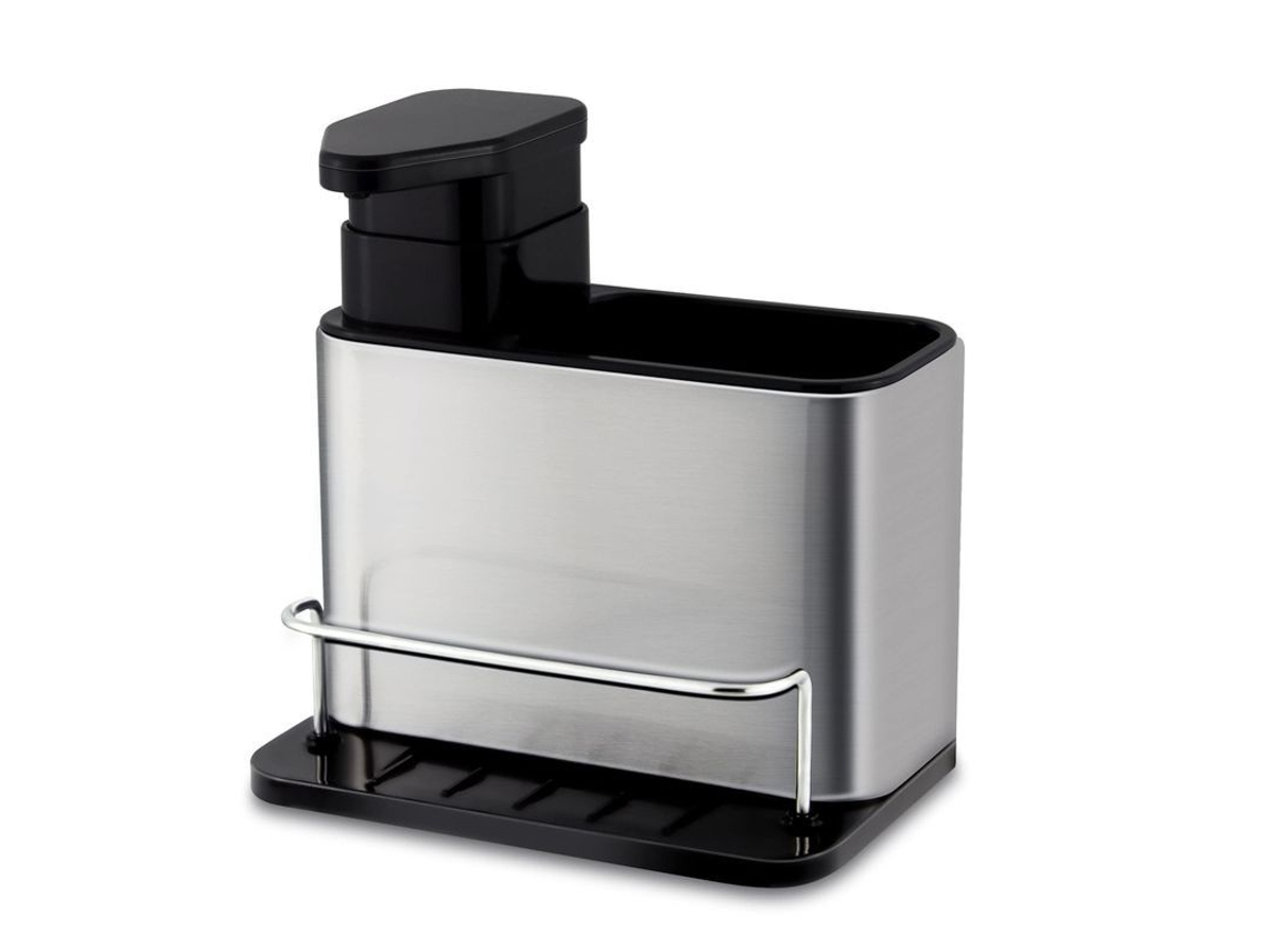 Nova Line dispenser de Sabão de Cozinha 3 em 1 com Suporte para Esponja, Escova e Acessorios
