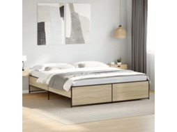 Estrutura De Cama 200x200 Cm Derivados Madeira/metal