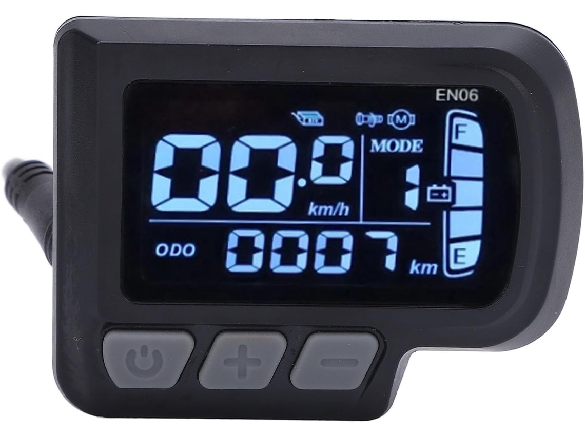Painel De Controle Lcd Para Scooter Elétrica, En06, Tela Grande Com Conector Usb De 6 Pinos, 24 48v Gokoco