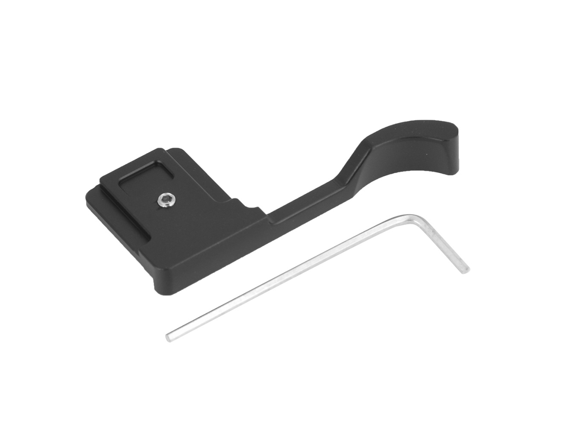 Placa De Cámara Ligera Mini De Metal Negro Con Agarre De Pulgar Para Fujifilm