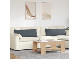 Vidaxl Travesseiros De Sofá 2 Pcs Cinza Escuro 120 X 40 Cm