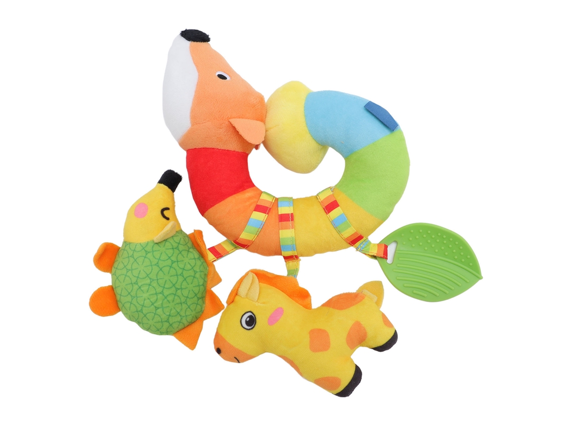 Mali brinquedo Pendurado para Carrinho de Bebê Cute Elástico Rattle com Animais de Pelúcia Educativo