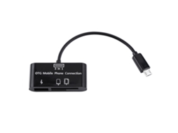 Leitor de Cartões OTG Micro USB 3 em 1 EOOCOO, conexão móvel