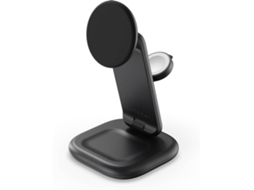 Suporte de Recarga Rápida SATECHI Sem Fio 3-em-1 Qi2 (25W - Preto)