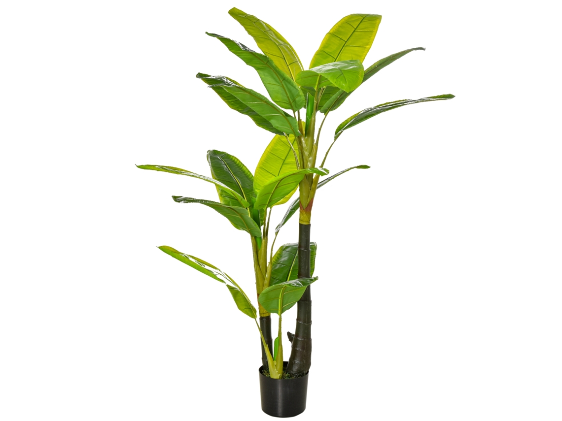 Bananeira Artificial 150 Cm Verde (18 Folhas, com Vaso)