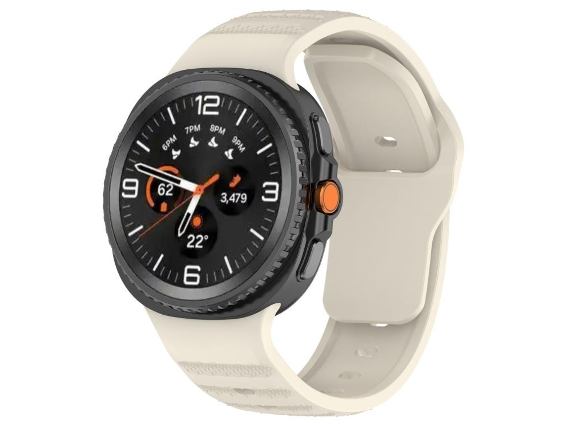 Bracelete Para Samsung Galaxy Watch 8 / 8 Classic - Silicone Com Padrão De Bolinhas E Fivela De Liberação - Starlight