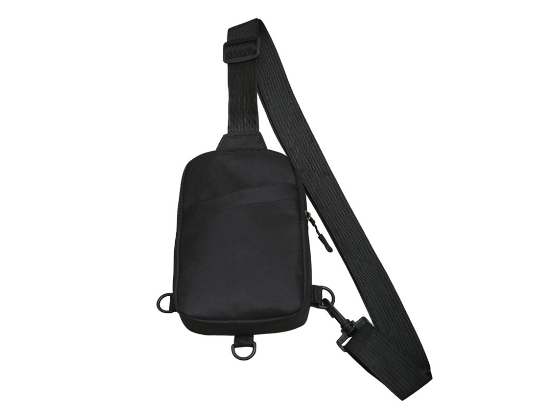 Bolsa Transversal De Cor Sólida, Bolsa De Cintura Leve De Náilon, Bolsa De Alça De Ombro Ajustável Preta SUNNY SPACES