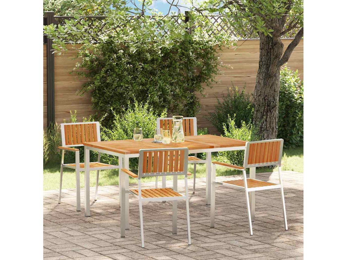Vidaxl Conjunto De Jantar Para Exterior 5 Unid. 150 X 90 X 75 Cm