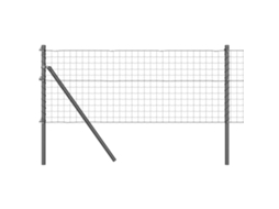 Conjunto 1 Cerca Externa Vidaxl Cinzento Aço (25 X 0,4 M)