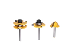 Fresa de Chaveiro 3pcs Resistente ao Desgaste para Carpintaria Madeiras Plásticos Laminados | S/MARCA