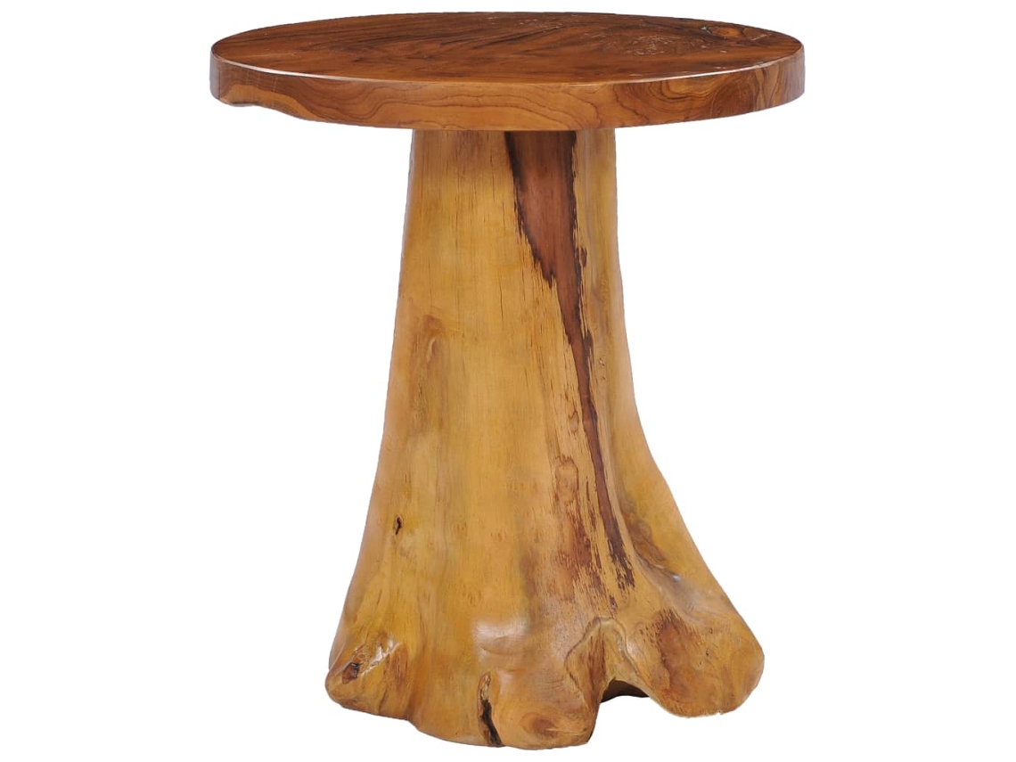 Mesa De Centro 40x40 Cm Madeira De Teca Maciça