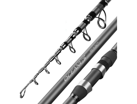 Vara de pesca telescópica ultraleve, 4.5m, 8 seções, com pacote de presente, vara de pesca telescópica de carbono