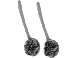 Escova Esfoliante De Silicone Para Costas Vaguelly, Em Duas Peças, Com Cabo Longo, Ideal Para O Banho Remove Células