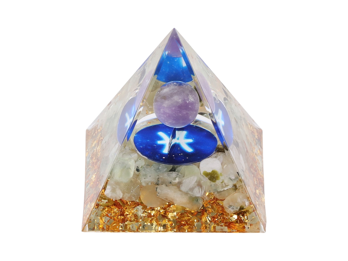 Ats pirâmide de Pedra de Constelação para Energia Positiva Reduz Estresse Chakra Pedra de Cura para Meditação