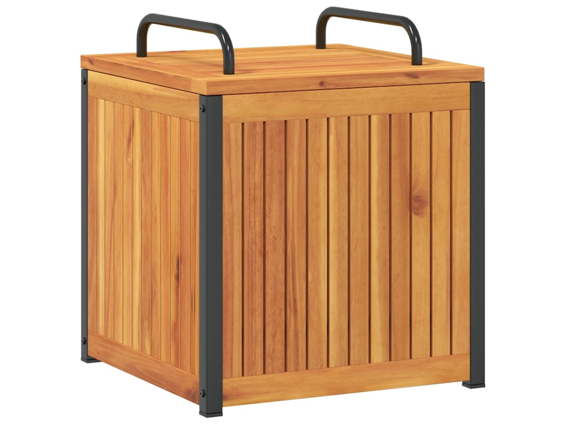 Cushion Box, Cushion Boxes Vidaxl Marrom Madeira De Acácia (45 X 45 X 45/53 Cm)