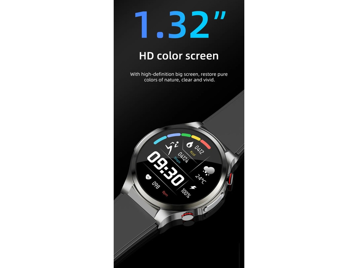 Smartwatch Multifuncional, Tecido 1.32 Polegadas, Ip67 À Prova De Poeira E À Prova Dágua, Prata Bestvite