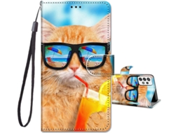 Capa Fólio para Samsung Galaxy A53 5G HONGWE. Pele Sintética Anti-Choque Multicor