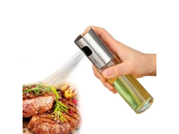 Frasco Spray Recarregável Para Óleo E Azeite, Em Aço Inoxidável E Vidro, 100 Ml, Para Grelhados