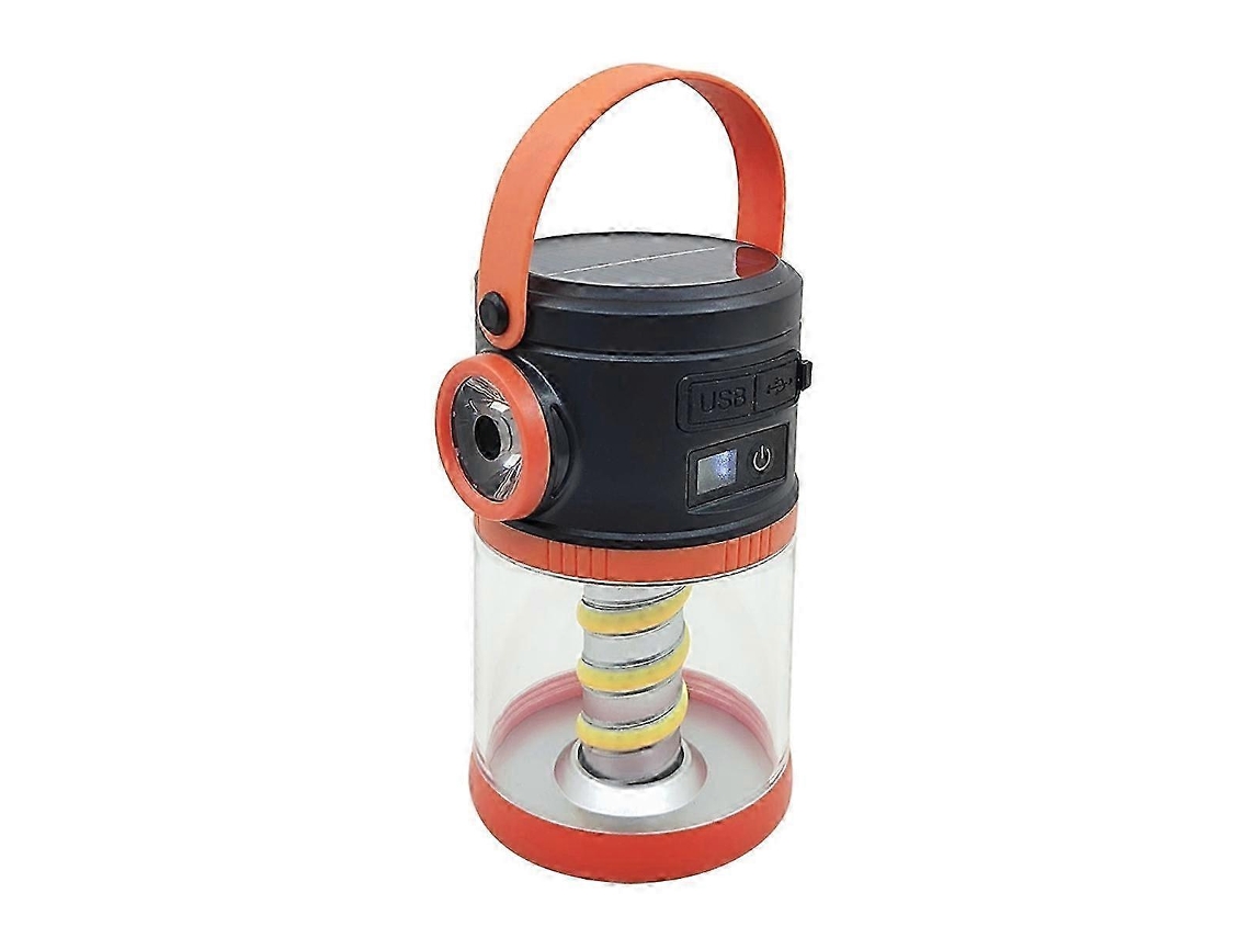 Lanterna Solar Para Acampamento E Banco De Energia Lanterna De Emergência Led Laranja Com Bateria Recarregável Para Aventuras Ao Ar Livre Olysi Shop