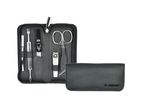 Conjunto De Manicure Pfeilring 18 X 4 X 9 Cm Couro Nappa/aço Preto 6 Peças