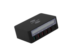 Estação De Carregamento Inteligente Com Doca De Carregamento Usb Lcd De 6 Portas E Carregador Sem Fio