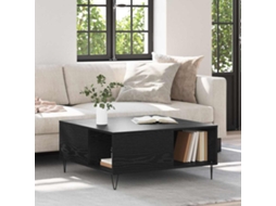 Vidaxl Mesa De Centro Carvalho Preto 80 X 80 X 36,5 Cm