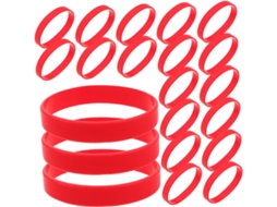 Osaladi Conjunto De 48-pulseiras Silicone Vermelhas Para Eventos, Pulseiras De Aniversário Para Festas E Comemorações