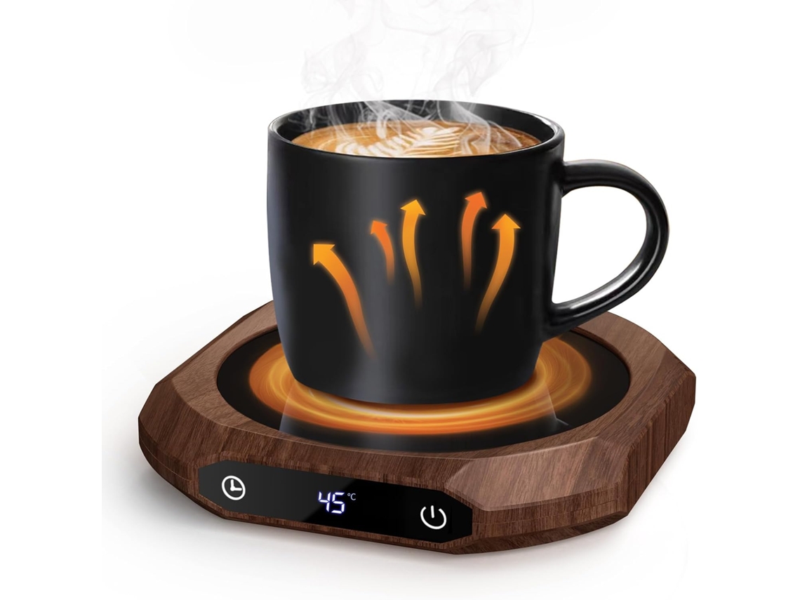 Aquecedor de Cafe Eletrico para Mesa com 3 Temperaturas, Aquecedor de Bebidas e Cha, Adequado para Escritorio e Casa, Cor Marrom ZYBLSSBB