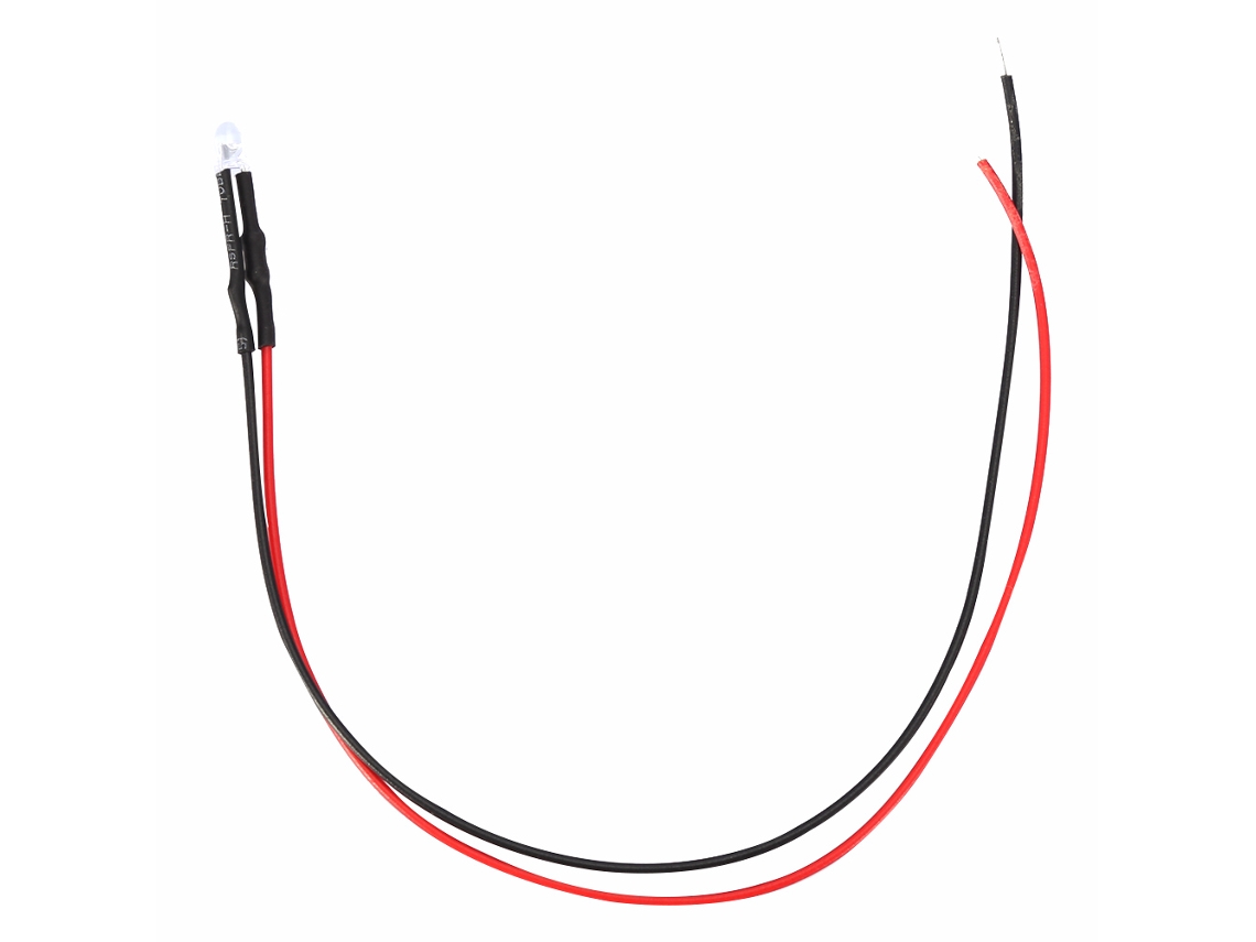Laxiscreed Led Rgb 3mm 12v Multicolorido Com Cabos De 20cm – Pack De 10 Ou 20 Unidades