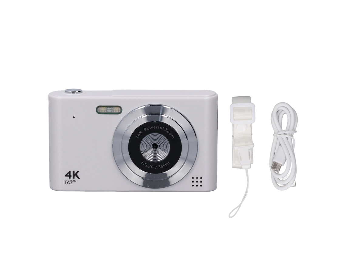 Câmera Digital 48mp 1080p Zoom 16x con Filtros y Gravação de Vídeo Branco S/MARCA