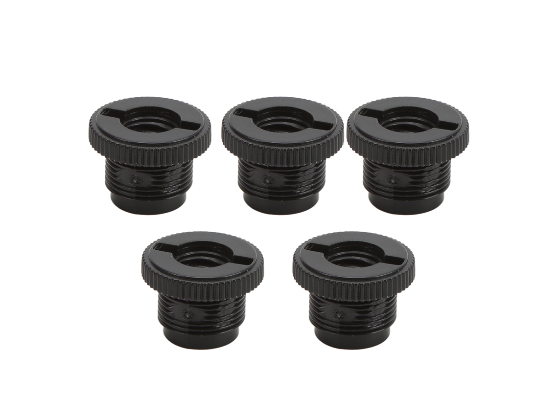5pcs Plastic 3/8in Female To 5/8in Male Screw Adapter For Mounts Boom Arms Microphone Stands LAXISCREED