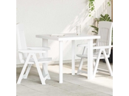 Vidaxl Mesa De Jardim 80x75x72 Cm Plástico Branco