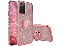 Capa Samsung Galaxy S20 Lite1 HONGWE. Dourado/Rosa