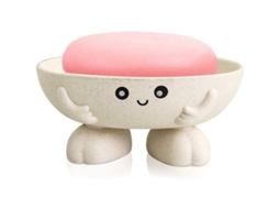 2026 portavasos de Jabón, Platos de Jabón Bonitos para Niños, Portajabón Creativo para Baño Cocina Beige