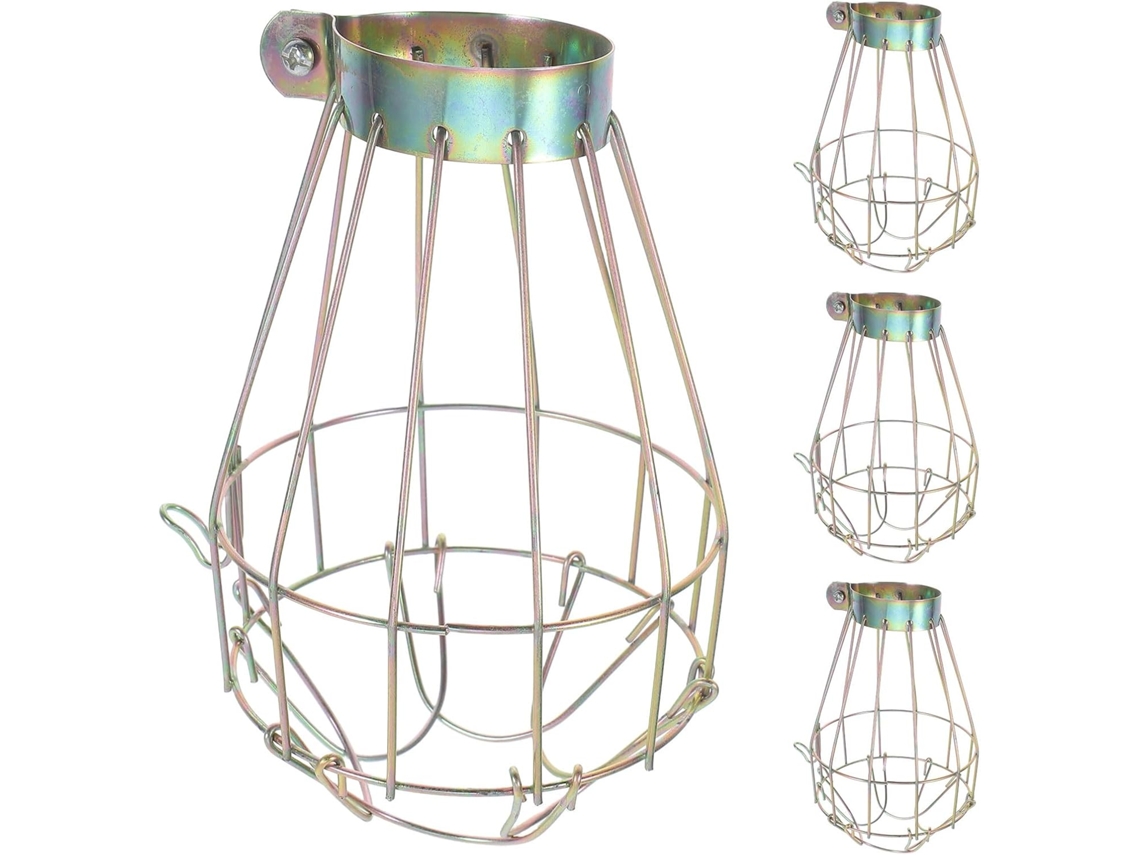Conjunto De 8 Peças De Protetores De Lâmpada Vintage Em Metal, Com Presilha Protetora Para Pendurar Luminárias Em Bares E Casas.