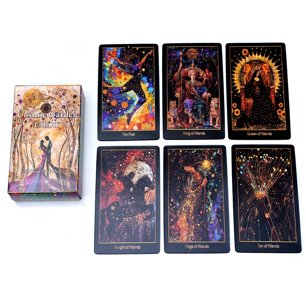 Tarô Jardim Cósmico, Baralho de Tarô Único, 78 Cartas de Tarô, Cartas Oráculo. MDUG