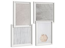 Quadros Decorativos Para Parede Padrões Florais Londres Dublin Moldura Branca Pinturas De Quarto Espelharte (conjunto De 4 Imagens)