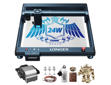 Longer Laserb1 20W Máquina de Gravação com Controlo por App, Grande Área de Operação (7217,32 in), 36000mm/min Super Rápido