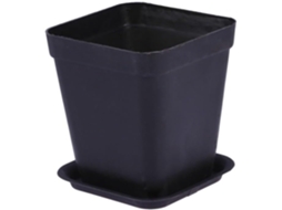Vasos de Plástico Quadrados, Leves e Pretos, Kit de 3 Peças com Tela de Ventilação e Base Elevada, Ideais para CHABERLU